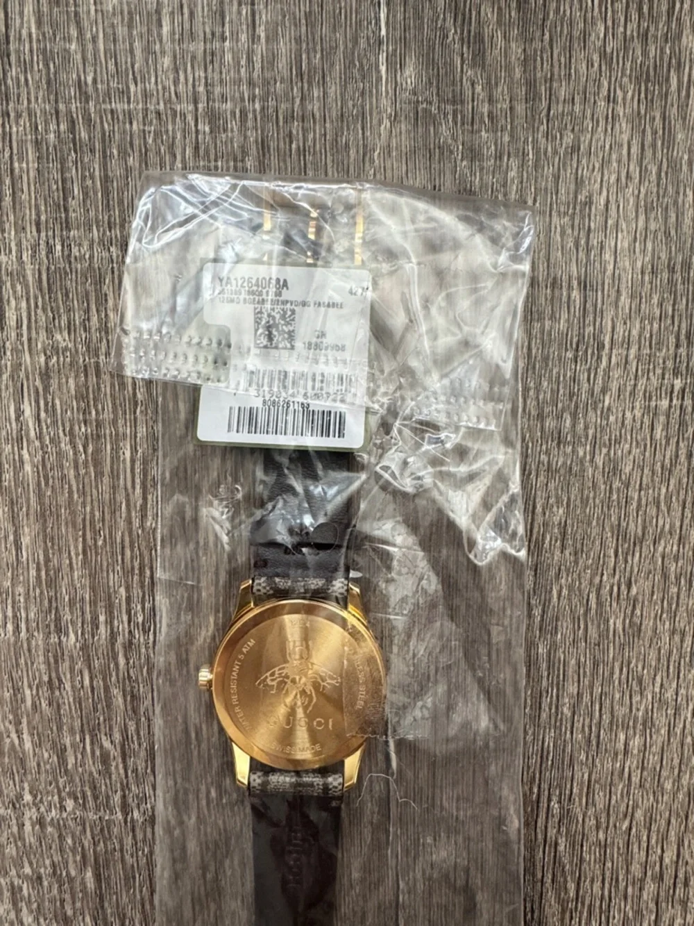 Gucci Gold-Tone Case Brown & Beige Monogram Canvas Men's Watch - Picture 10 of 10